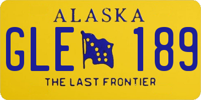 AK license plate GLE189