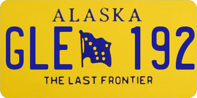 AK license plate GLE192