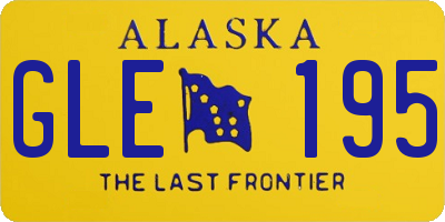 AK license plate GLE195