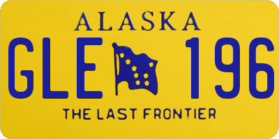 AK license plate GLE196