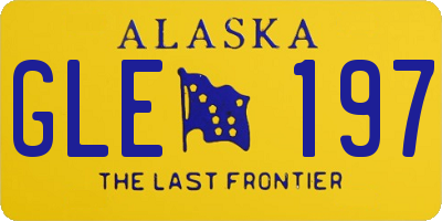 AK license plate GLE197