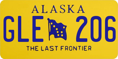 AK license plate GLE206