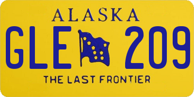 AK license plate GLE209