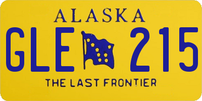 AK license plate GLE215