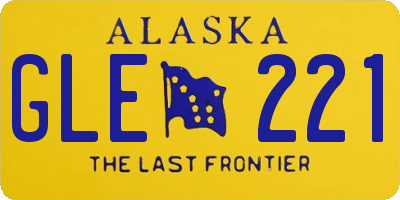 AK license plate GLE221