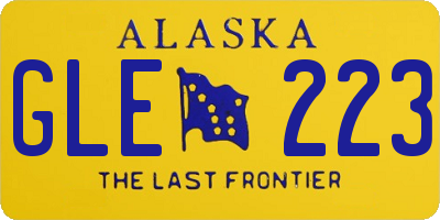 AK license plate GLE223