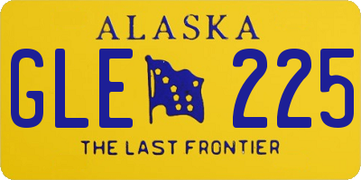 AK license plate GLE225