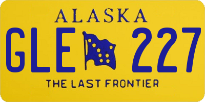 AK license plate GLE227