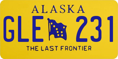 AK license plate GLE231