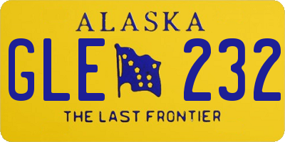 AK license plate GLE232