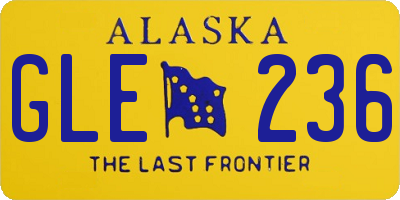 AK license plate GLE236