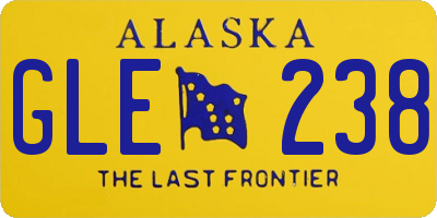 AK license plate GLE238