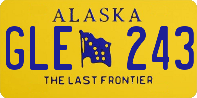 AK license plate GLE243