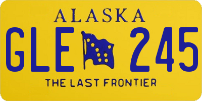 AK license plate GLE245
