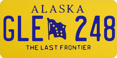 AK license plate GLE248
