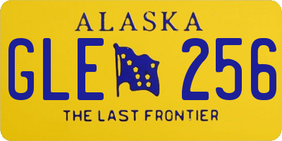 AK license plate GLE256