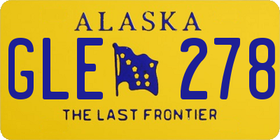 AK license plate GLE278