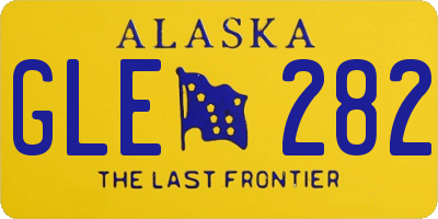 AK license plate GLE282