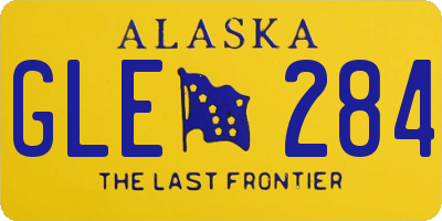 AK license plate GLE284