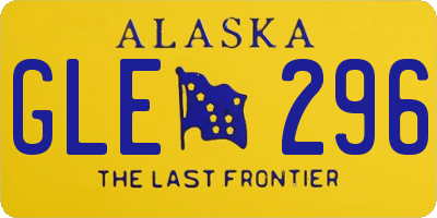 AK license plate GLE296
