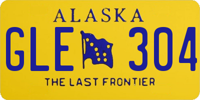 AK license plate GLE304