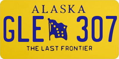 AK license plate GLE307