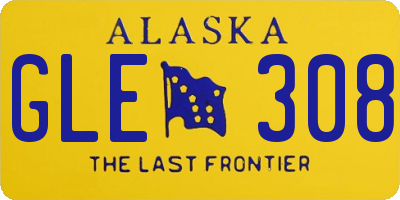 AK license plate GLE308