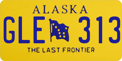AK license plate GLE313