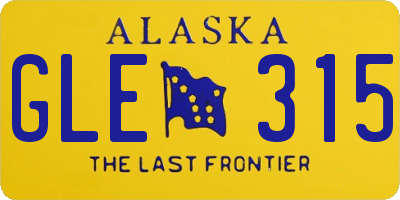 AK license plate GLE315