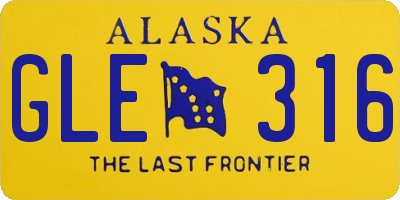 AK license plate GLE316