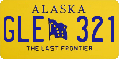 AK license plate GLE321