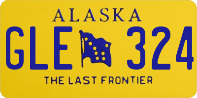 AK license plate GLE324