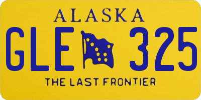 AK license plate GLE325