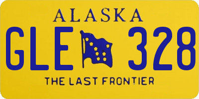 AK license plate GLE328