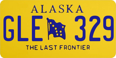 AK license plate GLE329
