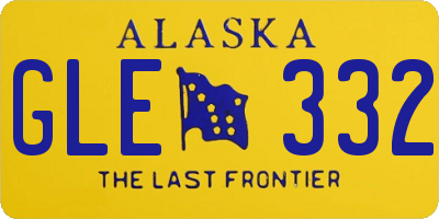AK license plate GLE332