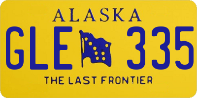AK license plate GLE335