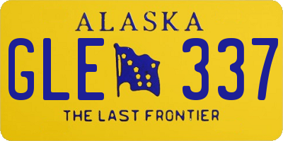 AK license plate GLE337
