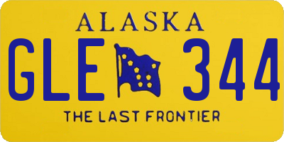 AK license plate GLE344
