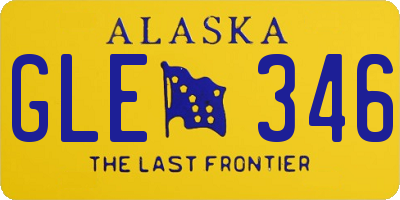 AK license plate GLE346