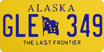 AK license plate GLE349