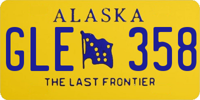 AK license plate GLE358