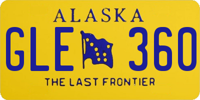 AK license plate GLE360
