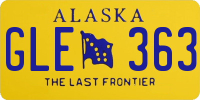 AK license plate GLE363