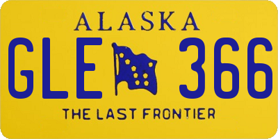 AK license plate GLE366