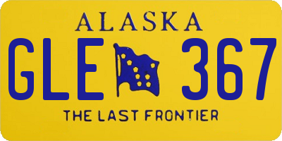 AK license plate GLE367