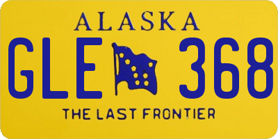 AK license plate GLE368