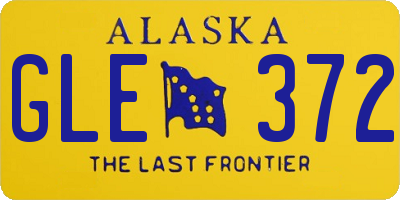 AK license plate GLE372