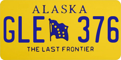 AK license plate GLE376