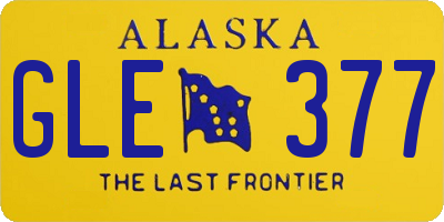AK license plate GLE377